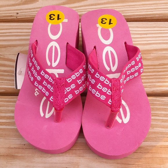 bebe girls - Pink Wedge Sandals - Picture 1 of 2